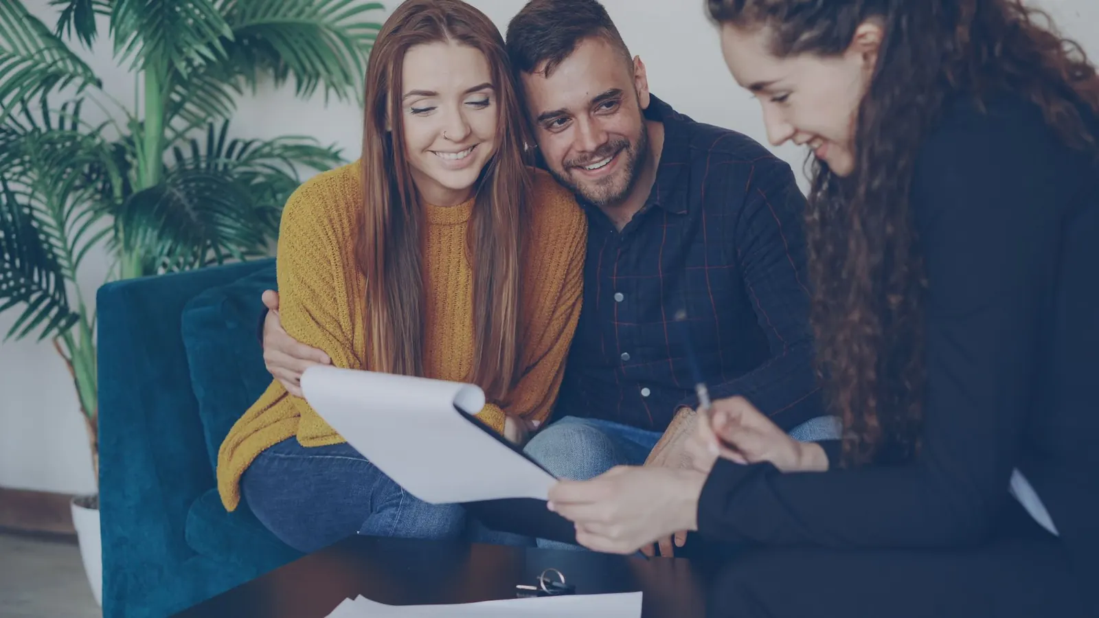 A couple reviewing their plans during a professional consultation